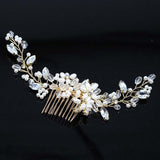 Bridal Hair Accessories Crystal Peals Hair Combs Wedding Hair Clips Accessories Jewelry Handmade Women Hair Ornaments Headpieces