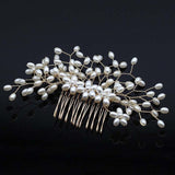 Bridal Hair Accessories Crystal Peals Hair Combs Wedding Hair Clips Accessories Jewelry Handmade Women Hair Ornaments Headpieces