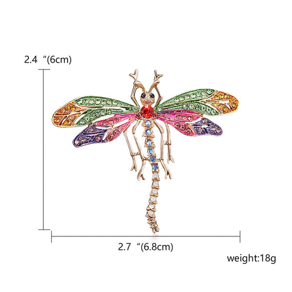 Butterfly Bragonfly Bird Brooches Animal Pins Men And Women's Metal Rhinestone Insects Banquet Wedding Brooch Gifts