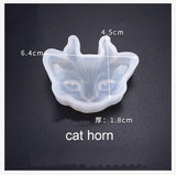 Cat with Horn or Eye Silicone Mold Necklace Pendant Resin Jewelry Making Mould DIY Hand Craft Resin Molds for Jewelry