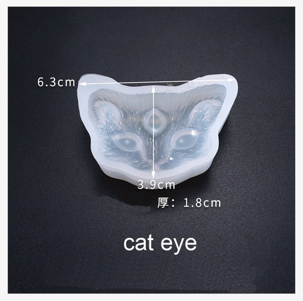 Cat with Horn or Eye Silicone Mold Necklace Pendant Resin Jewelry Making Mould DIY Hand Craft Resin Molds for Jewelry
