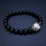 Charm Bracelet for Men Fashion Luxury Antique crown High quality Tiger eye stone bead Bracelets Jewelry Male Pulseira bileklik
