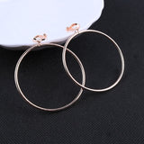 Classic Geometric Round Clip on Earrings No Pierced Ear Clip Metal Simple Big Earring for Women Party Minimalist Fashion Jewelry