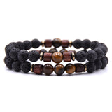 Couple bracelet set natural Stone bracelet/beads/lava/homme/fashion/bangles Bracelet Men Wooden bead mala bracelets Accessorie J