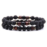 Couple bracelet set natural Stone bracelet/beads/lava/homme/fashion/bangles Bracelet Men Wooden bead mala bracelets Accessorie J