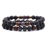 Couple bracelet set natural Stone bracelet/beads/lava/homme/fashion/bangles Bracelet Men Wooden bead mala bracelets Accessorie J