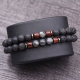 Couple bracelet set natural Stone bracelet/beads/lava/homme/fashion/bangles Bracelet Men Wooden bead mala bracelets Accessorie J