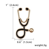 Creative 4 styles Brooches Doctor Nurse Stethoscope Enamel Pins Medical Denim Clothes Lapel Pins Badge Brooch Jewelry