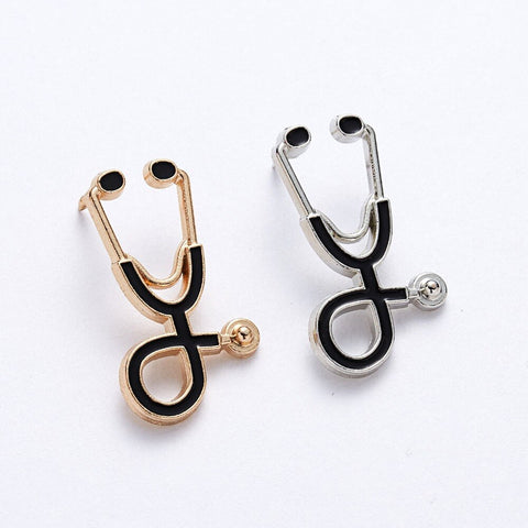 Creative 4 styles Brooches Doctor Nurse Stethoscope Enamel Pins Medical Denim Clothes Lapel Pins Badge Brooch Jewelry