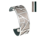 Cremo Egypt Cuff Bangles Bracelets Argent Femme Manchette Stainless Steel Bracelet Reversible Interchangeable Stripe Pulseiras