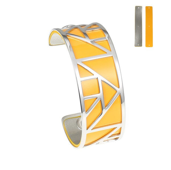 Cremo Egypt Cuff Bangles Bracelets Argent Femme Manchette Stainless Steel Bracelet Reversible Interchangeable Stripe Pulseiras