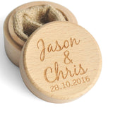 Custom Ring Box Personalized Wedding Valentines Engagement Wooden Ring Bearer Box Jewelry Boxes Ring Box