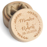 Custom Ring Box Personalized Wedding Valentines Engagement Wooden Ring Bearer Box Jewelry Boxes Ring Box