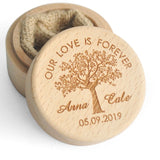 Custom Ring Box Personalized Wedding Valentines Engagement Wooden Ring Bearer Box Jewelry Boxes Ring Box