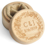 Custom Ring Box Personalized Wedding Valentines Engagement Wooden Ring Bearer Box Jewelry Boxes Ring Box