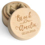 Custom Ring Box Personalized Wedding Valentines Engagement Wooden Ring Bearer Box Jewelry Boxes Ring Box