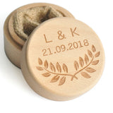 Custom Ring Box Personalized Wedding Valentines Engagement Wooden Ring Bearer Box Jewelry Boxes Ring Box