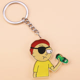 Cartoon Rick And Morty Keychain