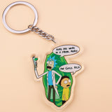 Cartoon Rick And Morty Keychain