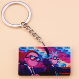 Cartoon Rick And Morty Keychain