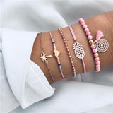 DIEZI Different Style Bohemian Tree Beaded Bracelets Sets For Women Vintage Fashion Chain Strand Bracelets Jewelry Gifts