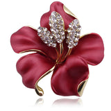 DIEZI Fashion Korean Rose Flower Enamel Women Brooches For Wedding Scarf  Bouquet Brooch Pins Luxury Rhinestone Brooch Jewelry