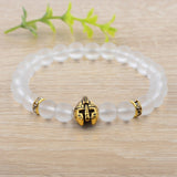 DOUVEI Drop Shipping Roman Knight Spartan Warrior Gladiator Helmet Bracelet Men Stone Bead Bracelet Mala Yoga Elastic Bracelet