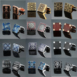 DY New luxury jewelry brand of high-grade mahogany carbon fiber retro pattern Cufflinks men's shirts Cufflinks free shipping