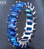 EMMAYA Silver Color Unique Design CZ Ring Paved Austrian Zircon Fashion Women Ring Jewelry