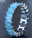 EMMAYA Silver Color Unique Design CZ Ring Paved Austrian Zircon Fashion Women Ring Jewelry