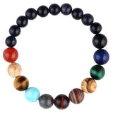 Eight Planets Natural Stone Bracelet Universe Yoga Chakra Galaxy Solar Lovers System Bracelets For MenOrWomen JewelryAnniversary