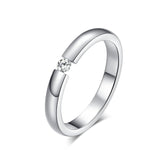 Engagement Ring for Women Stainless Steel Silver Gold Color Finger Girl Gift US Size 5 6 7 8 9 10
