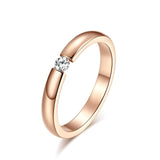 Engagement Ring for Women Stainless Steel Silver Gold Color Finger Girl Gift US Size 5 6 7 8 9 10