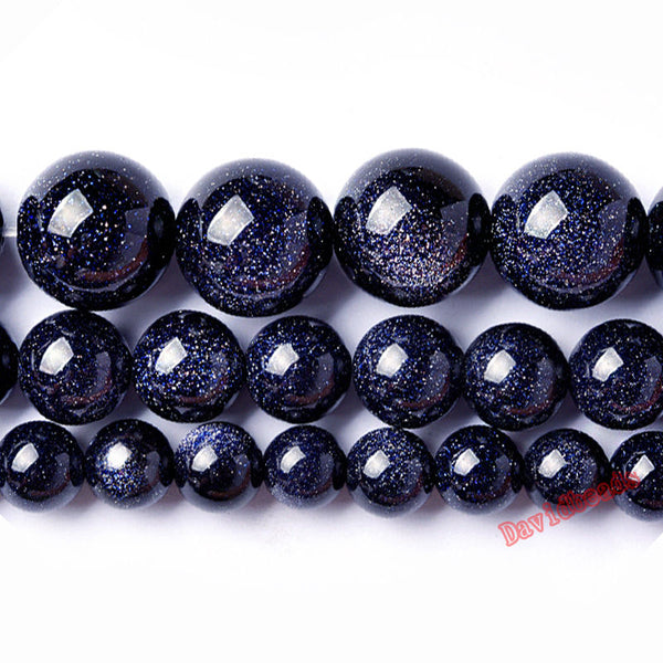 Factory price Natural Blue SandStone Round Loose Beads 16" Strand 4 6 8 10 12 MM Pick Size For Jewelry Making