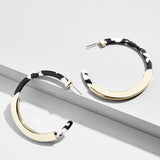Fashion Colorful Leopard Acrylic Dangle Earring for Women Gold Alloy Round Geometry Resin Statement Hanging Earring Za Brincos