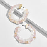 Fashion Colorful Leopard Acrylic Dangle Earring for Women Gold Alloy Round Geometry Resin Statement Hanging Earring Za Brincos