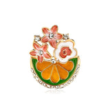 Fashion Enamel Animal Plant Fruit Brooch Pomegranate Umbrella Pearl Rhinestone Painting Oil Women Kids Badge Brooch Jewelry