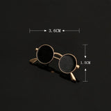 Fashion Enamel Oil Glasses Sunglasses Pins and Brooches Men's Suit Dress Shirt Collar Mens Clothing & Accessories
