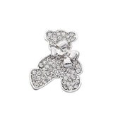 Fashion Full Rhinestone Bee Tortoise Lizard Bear Crown Music Note Guitar Brooches Pins Jewelry For Women Christmas Gifts Broches