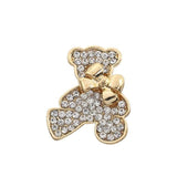 Fashion Full Rhinestone Bee Tortoise Lizard Bear Crown Music Note Guitar Brooches Pins Jewelry For Women Christmas Gifts Broches