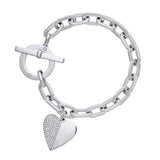 Fashion Heart Cuff Bracelet Exquisite Charm Polishing Crystal Gold Sliver Rose Gold Wrist Bracelet Trendy Wholesale