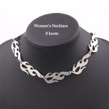 Fashion Necklaces 2019 Harajuku Streetwear Flame Unisex Necklace Punk Accessory Rock Chain Choker Necklaces Nightclub Jewelry