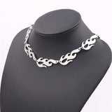 Fashion Necklaces 2019 Harajuku Streetwear Flame Unisex Necklace Punk Accessory Rock Chain Choker Necklaces Nightclub Jewelry