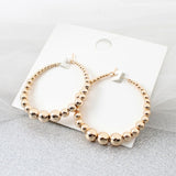 Fashion Simulated Pearl Statement Big Small Hoop Earrings for Women Exaggerate Circle Earrings Personality Nightclub Jewelry