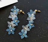 Fashion Trendy earrings flowers stud earrings for women Vintage creative temperament contracted woman stud earrings fine jewelry