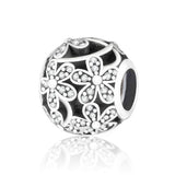 Fits Original Pandora Charms Bracelet DIY Jewelry 2019 Autumn Collection Daisies Openwork Charm 925 Sterling Silver Flower Beads