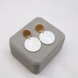 Free Shipping Cute Shell Pearls Geometric Clip Earring