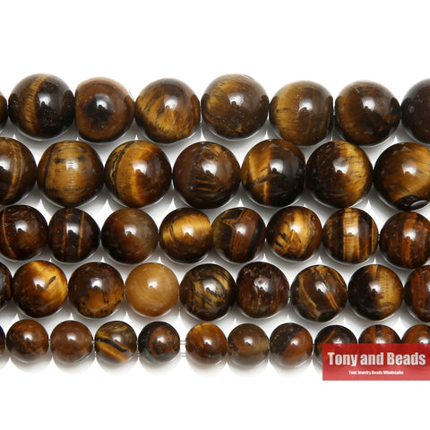 Free Shipping Natural Stone Brown Gold Tiger Eye Agates Round Beads 15" Strand 2 3 4 6 8 10 12 14MM Pick Size For Jewelry SAB9