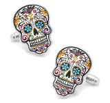 Free Shipping Skull Cufflinks Wholesale Sugar Dead Skeleton Design Hyperbole Style Cuff Links