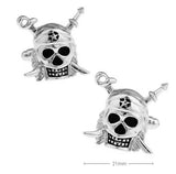 Free Shipping Skull Cufflinks Wholesale Sugar Dead Skeleton Design Hyperbole Style Cuff Links